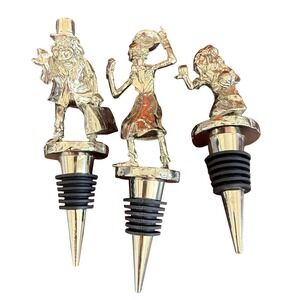 Disney Haunted Mansion Hitchhiking Ghost Wine Bottle Stoppers Set of 3 Metal‎